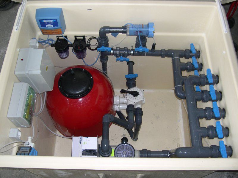 locale tecnico sistema filtraggio piscina