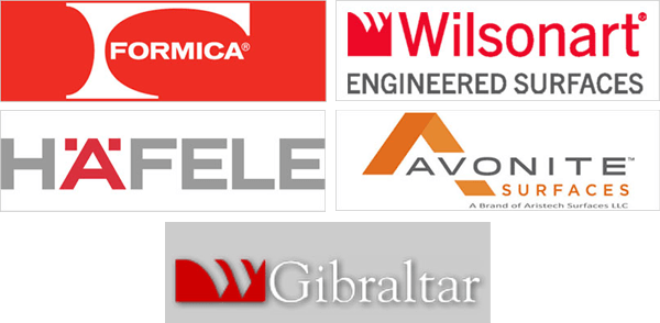 A collage of logos including formica and wilsonart