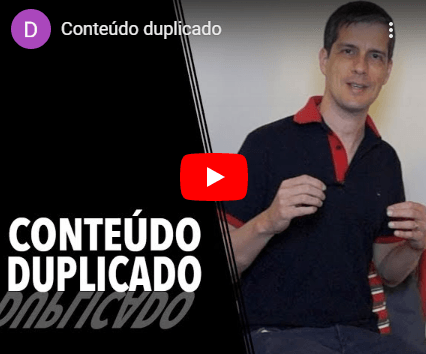 A video of a man is titled conteudo duplicado