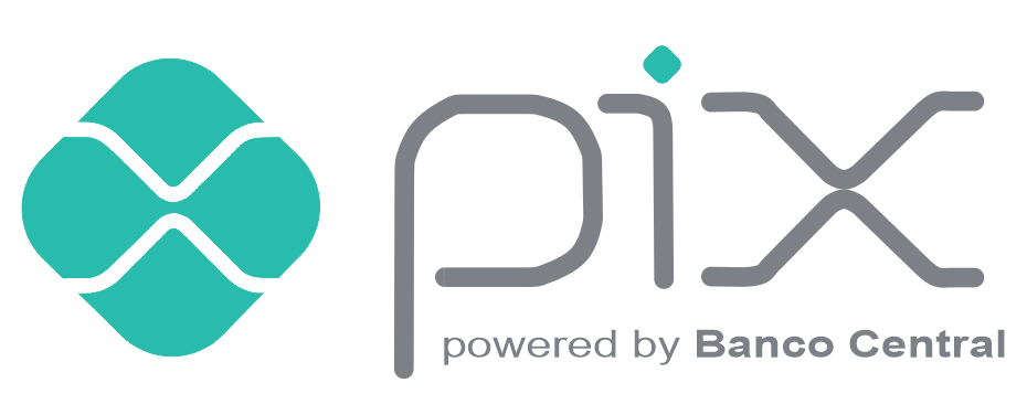 The pix logo is powered by banco central.