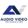 Logo for Audio Video Integration: Blue "AV" with a gray "i" and company name beneath.