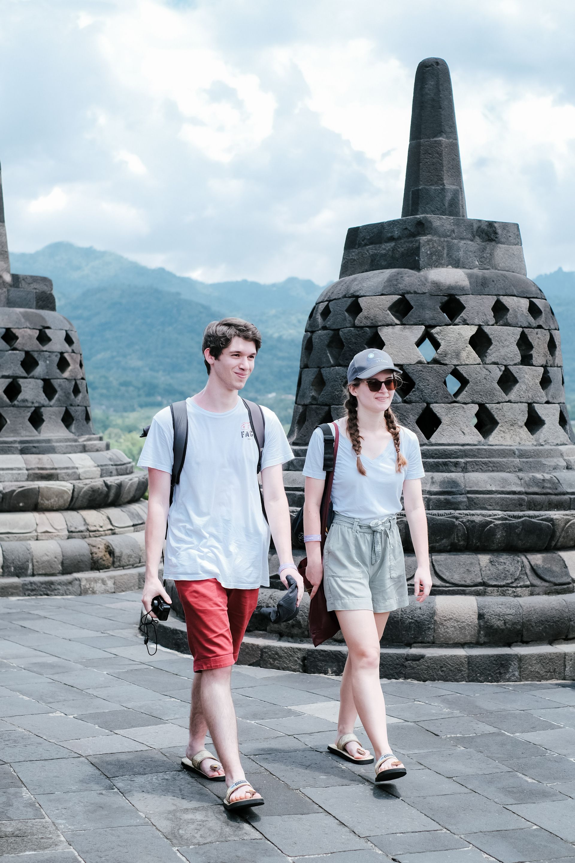 a couple in borobudul and marvel