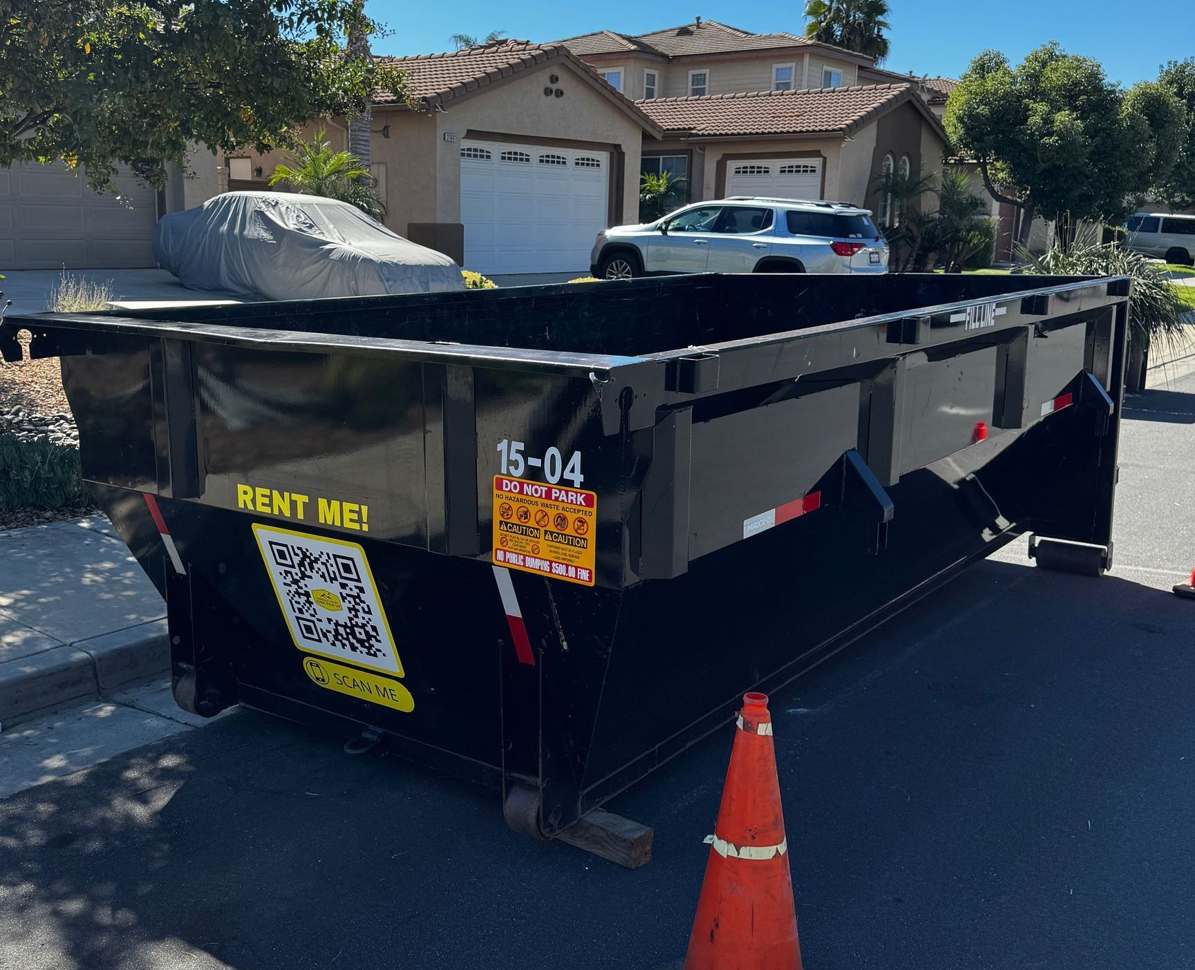 15 Yard Roll-Off Residential Dumpster Rental