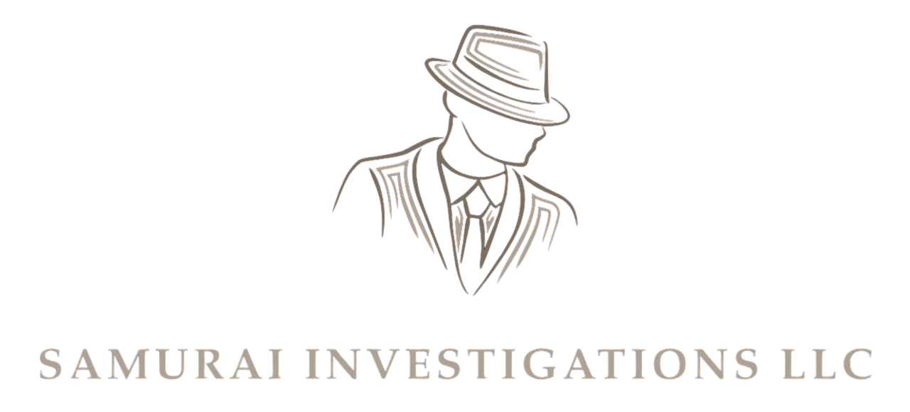 A logo for a company called samurai investigations llc