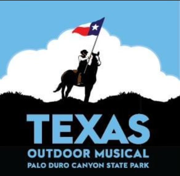 A poster for texas outdoor musical palo duro canyon state park