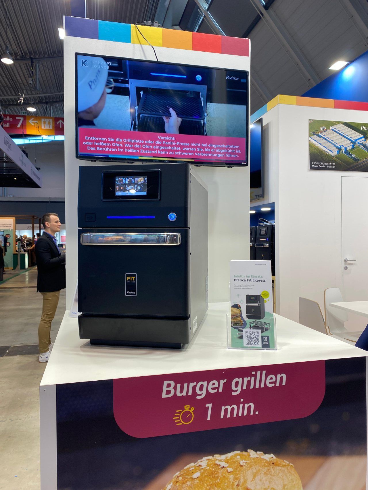 Uma máquina que diz burger grillen nela