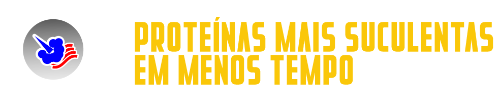 A logo that says proteinas mais suculentas em menos tempo