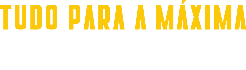 Um fundo branco com texto amarelo que diz tudo para a máxima