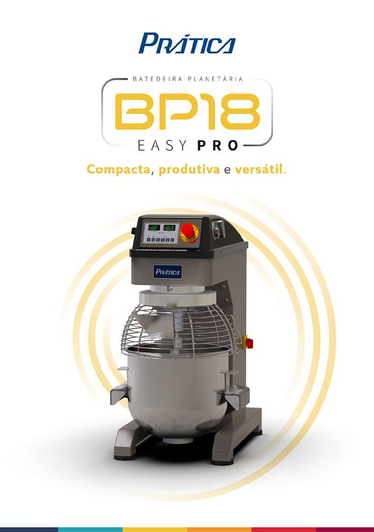 Um folheto para uma batedeira chamada bp18 easy pro