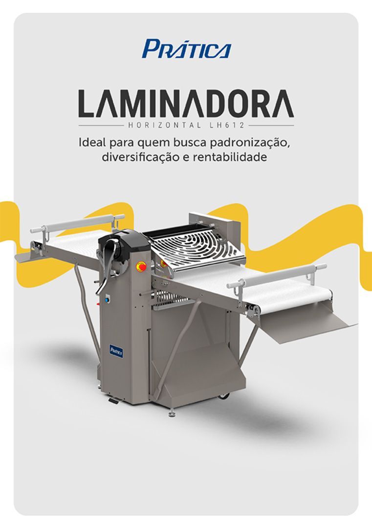 É um folheto de uma máquina laminadora.