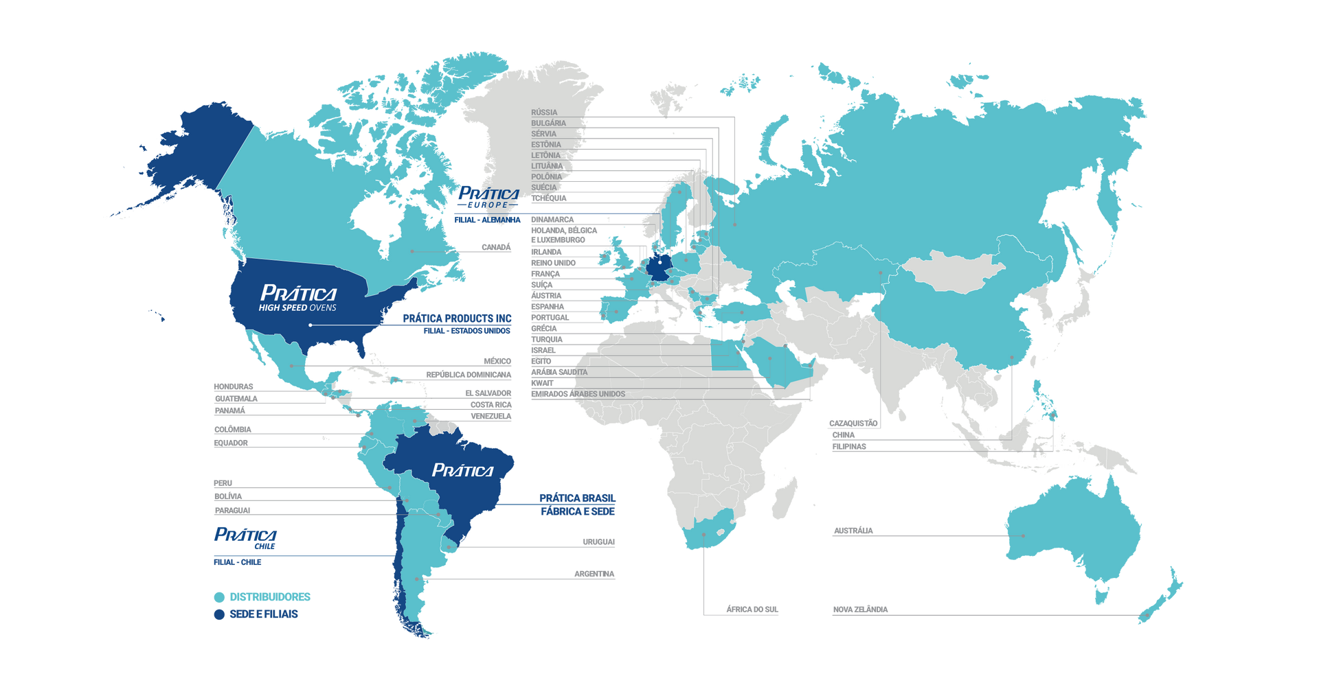 Um mapa azul e cinza do mundo
