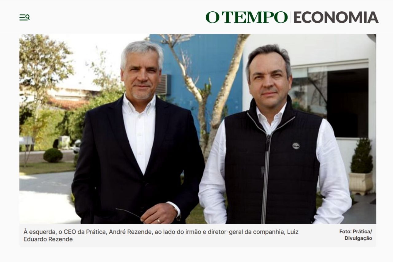 À esquerda, André Rezende, ao lado do irmão e diretor-geral, Luiz Eduardo Rezende