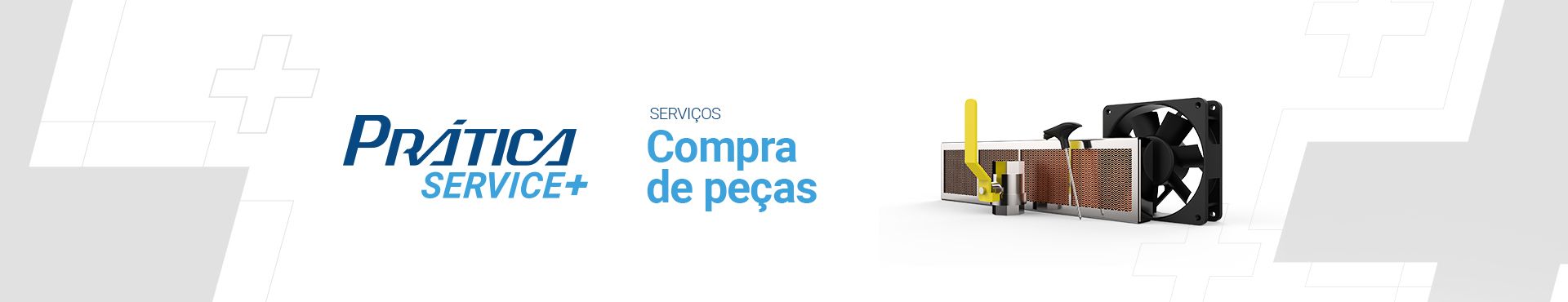 Um banner com as palavras compra de peças