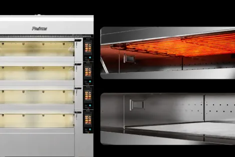 Forno Lastro Prática TC mostrando controle de temperatura.