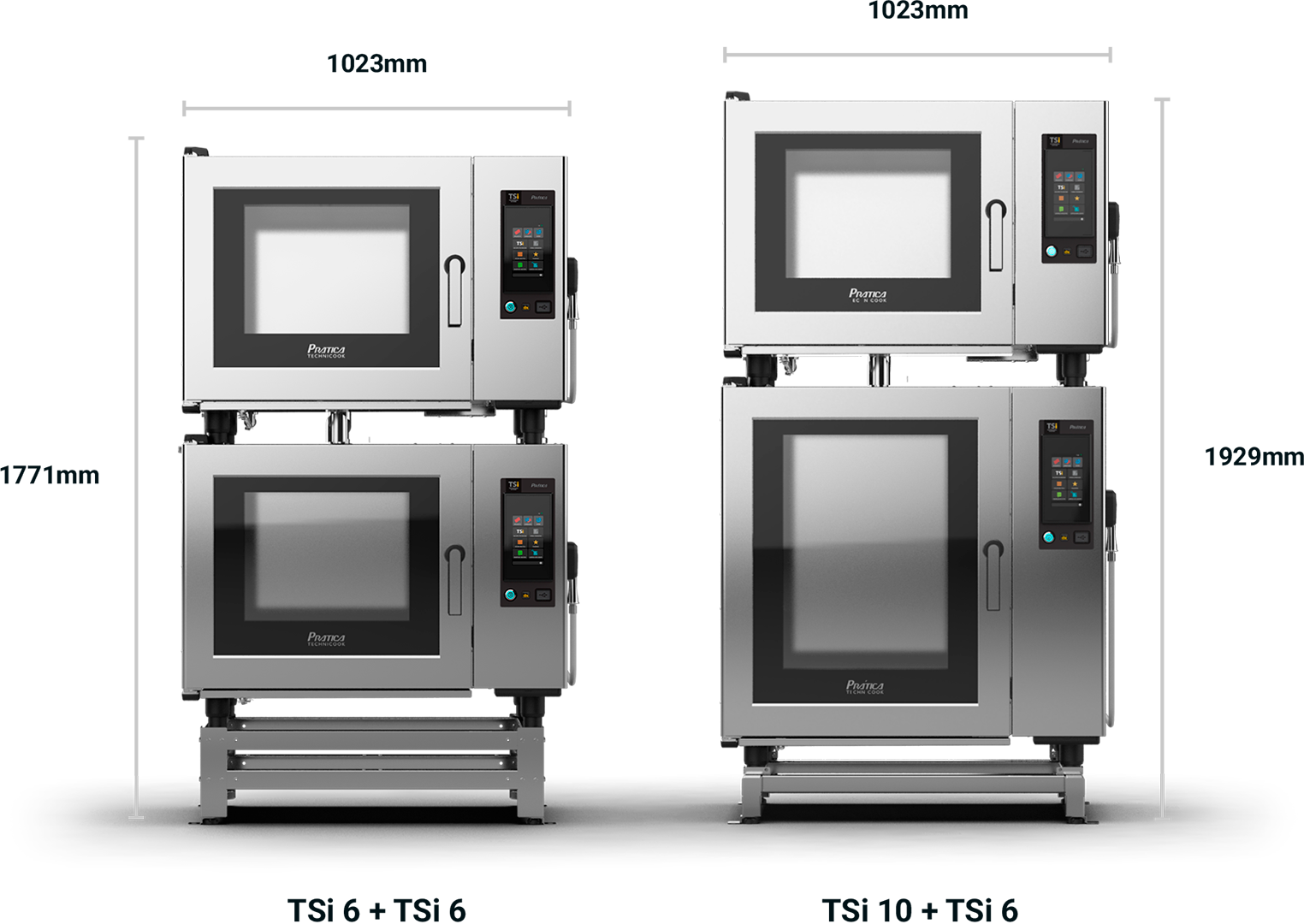 fornos combinados sobrepostos