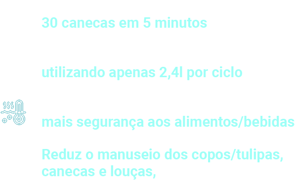 Um fundo branco com texto azul que diz `` 30 canecas em 5 minutos ''