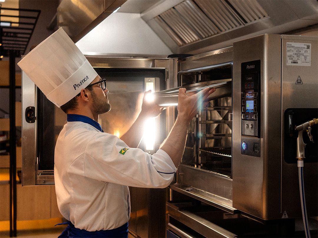 chef de cozinha profissional forno combinado