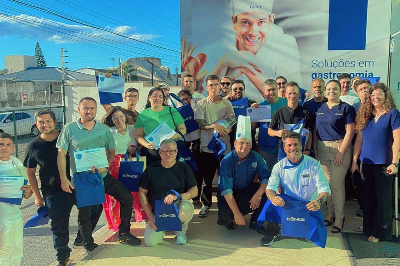 Treinamento de Pizza na Pr&aacute;tica Florian&oacute;polis com a Bunge