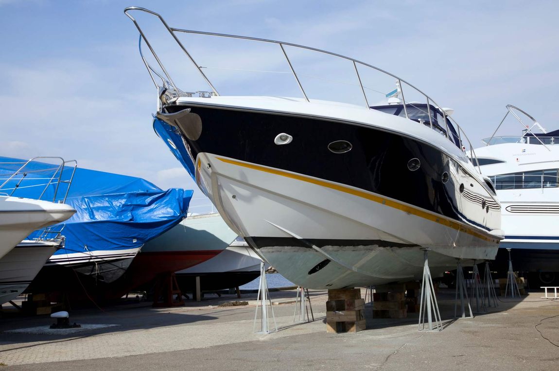 Yacht Stored for Winter — Port Huron, MI — Pro Marine Service Specialist, Inc.