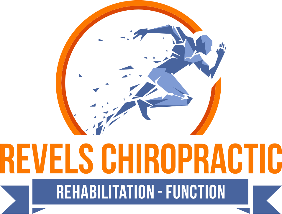 A logo for revels chiropractic rehabilitation and function