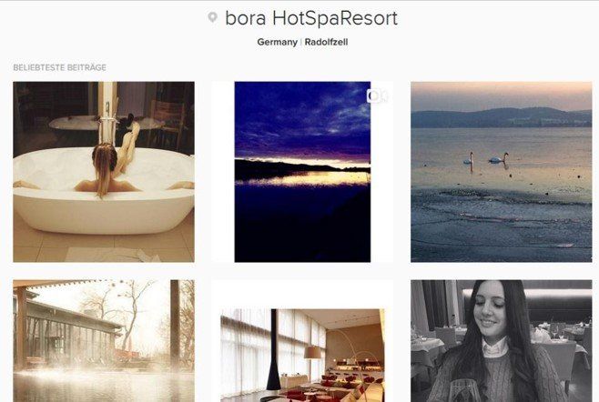 Mit Bilderwelten bezaubern: das ist Instagram. Das bora HotSpaResort beherrscht diese Kunst.