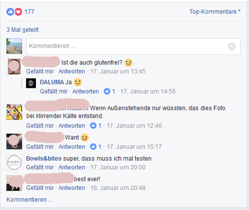 Der gerade gezeigte Beitrag löste eine Menge Interaktionen der Fans aus.