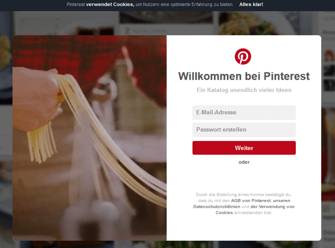 Das bekannteste Social-Bookmarking-Netzwerk Pinterest.