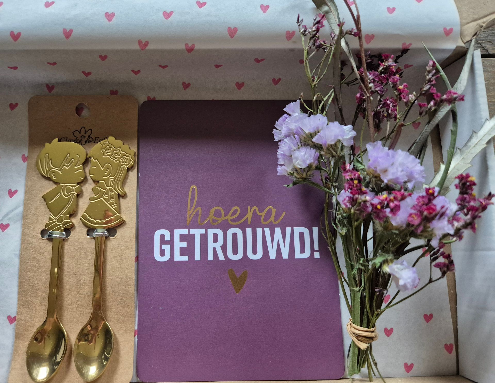 Hoera getrouwd  brievenbus cadeau