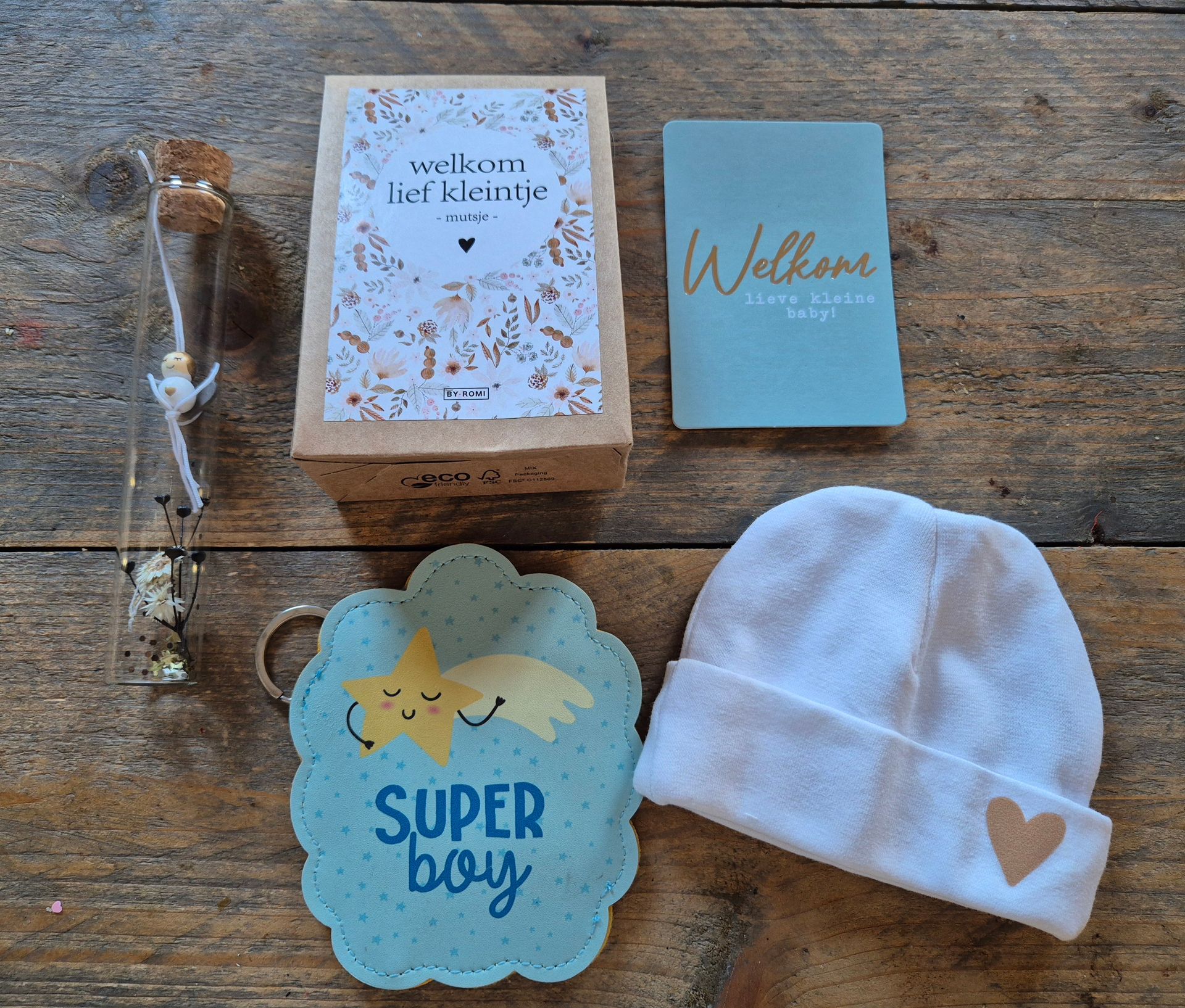 Gefeliciteerd en welkom lief kleintje brievenbus cadeau