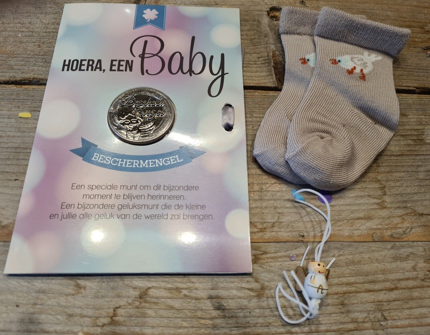 Hoera een baby bescherm munt brievenbus cadeau