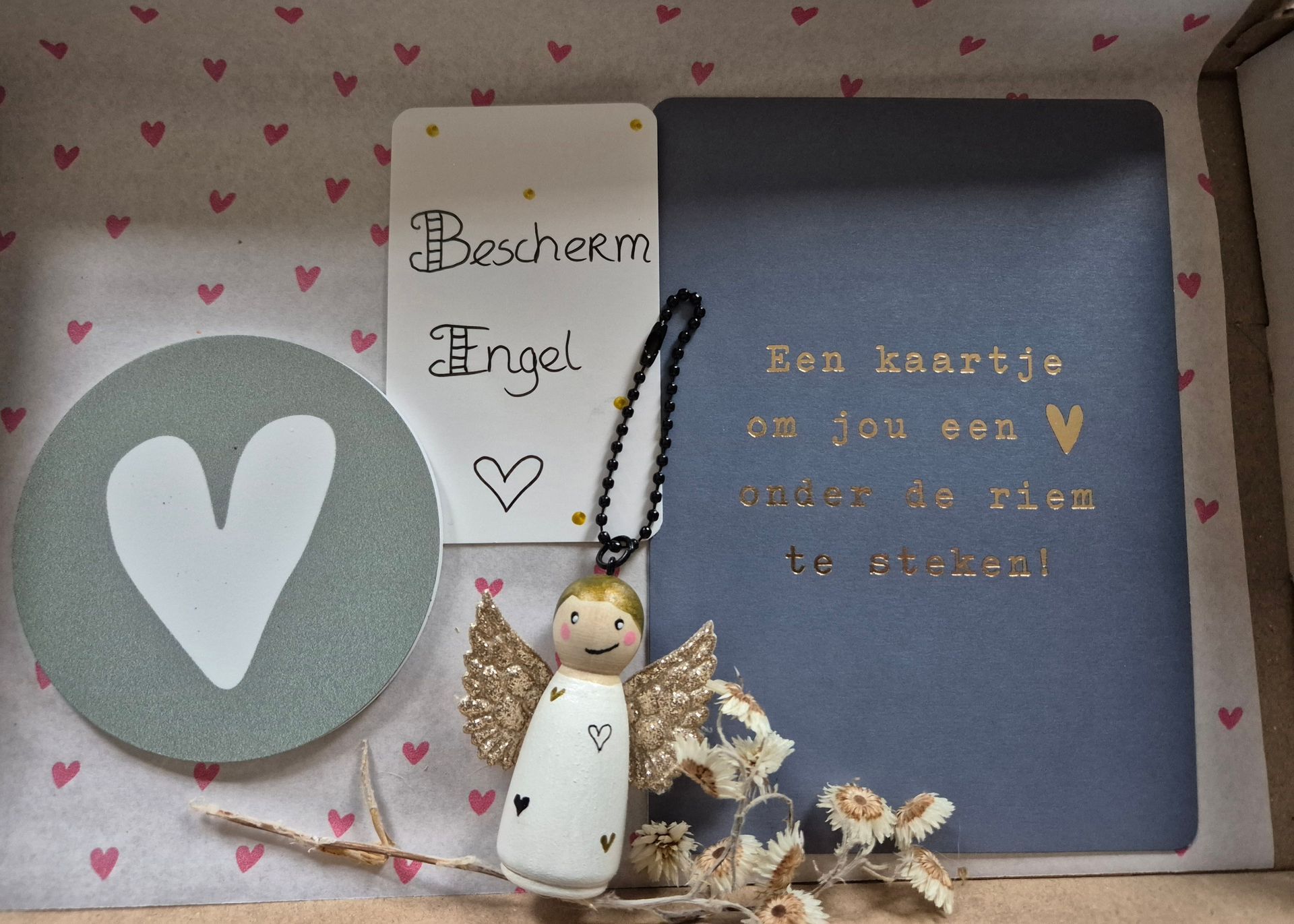 Hart onder de riem bescherm engel brievenbus cadeau
