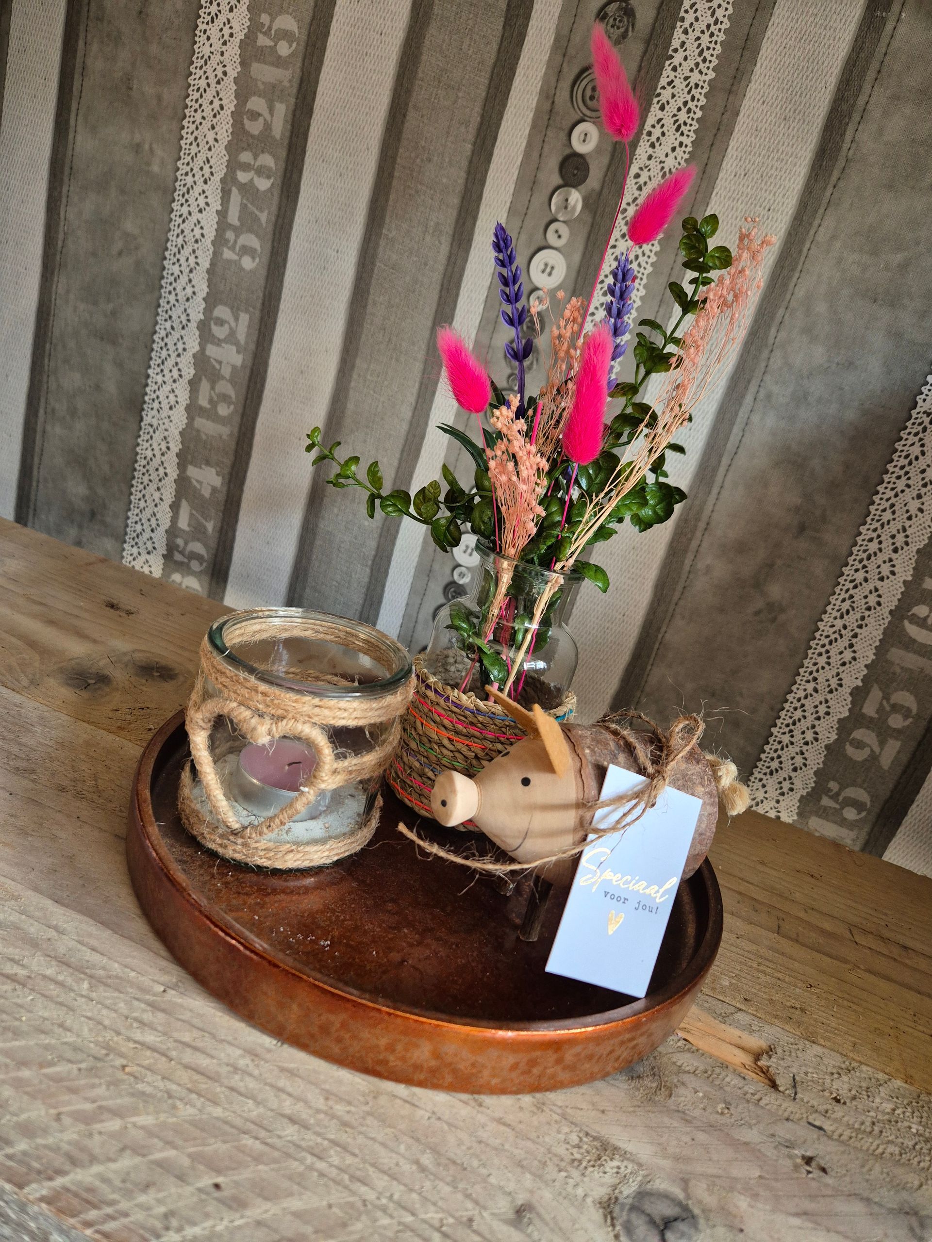 Sfeerset met geluksvarkentje