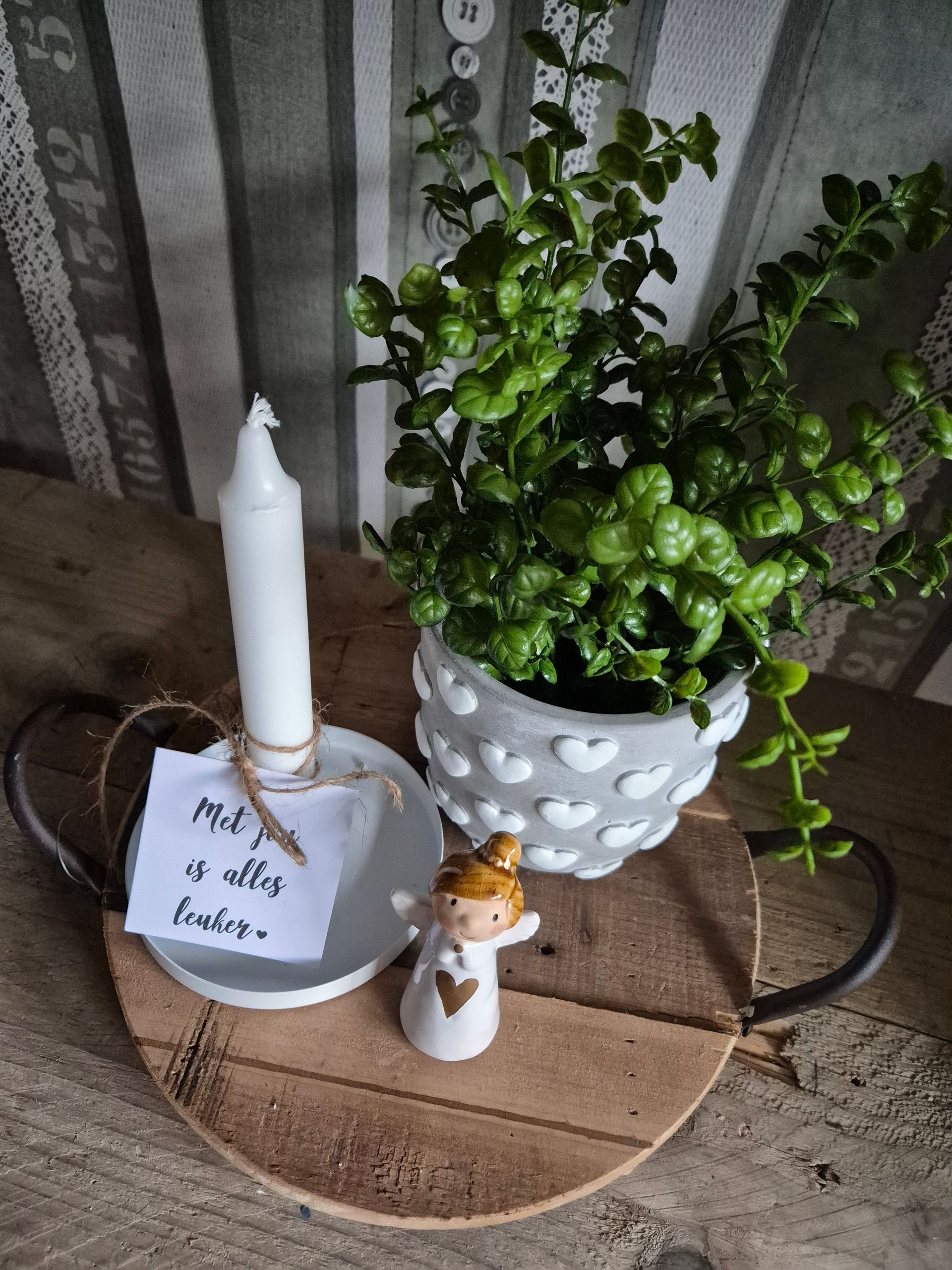 Sfeerset betonnen hartjes