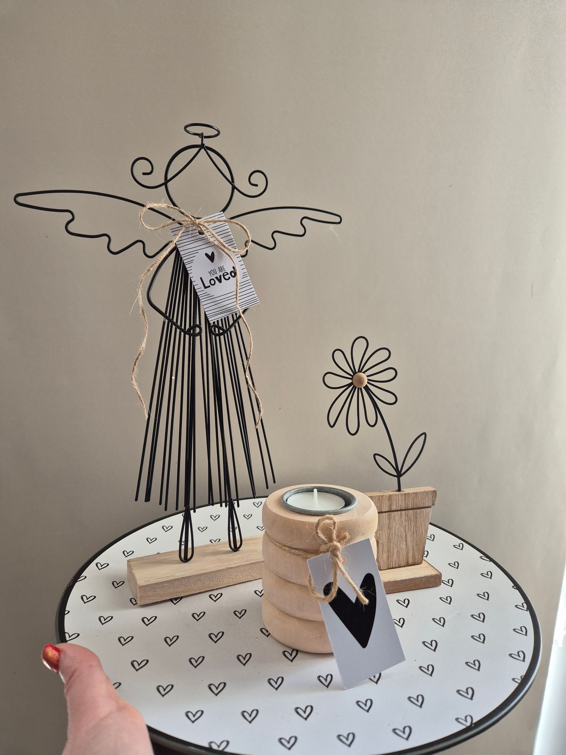 Sfeerset met grote engel