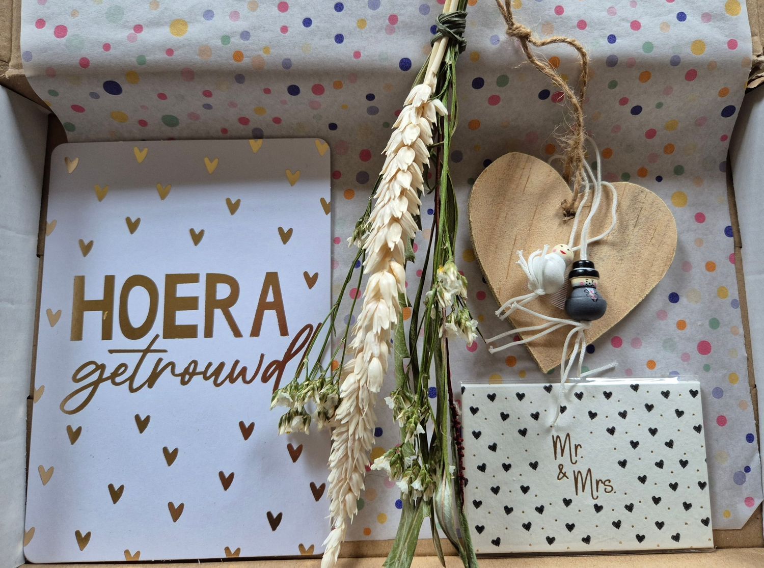 Hoera getrouwd brievenbus cadeau
