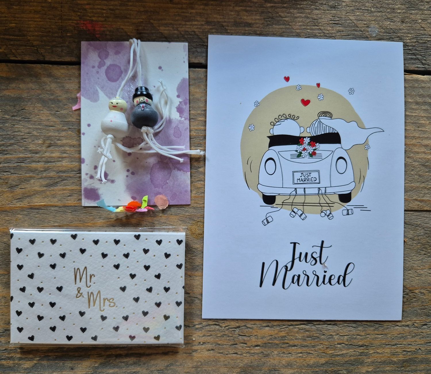 just married wedding brievenbus cadeau
