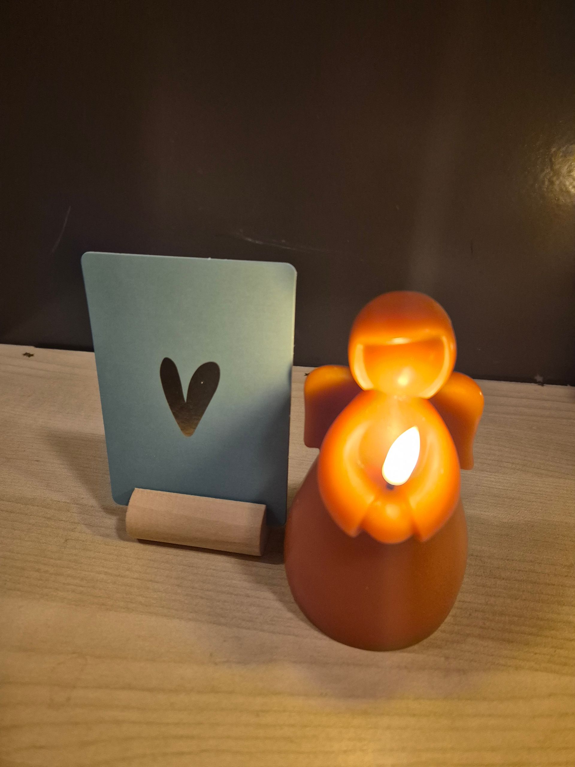Engel led lampje met kaartje