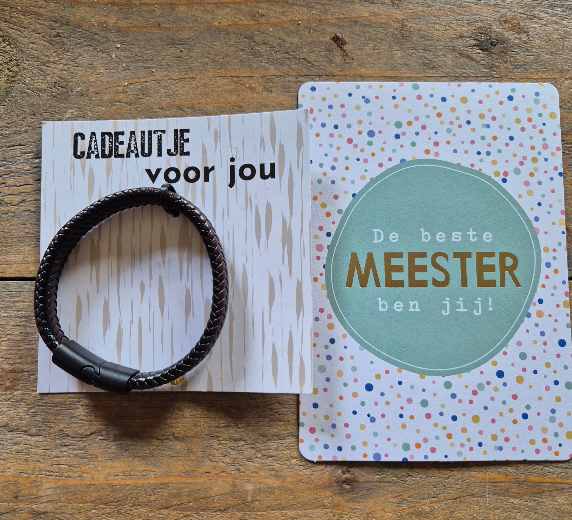 Meester bedankt voor het schooljaar brievenbus cadeau