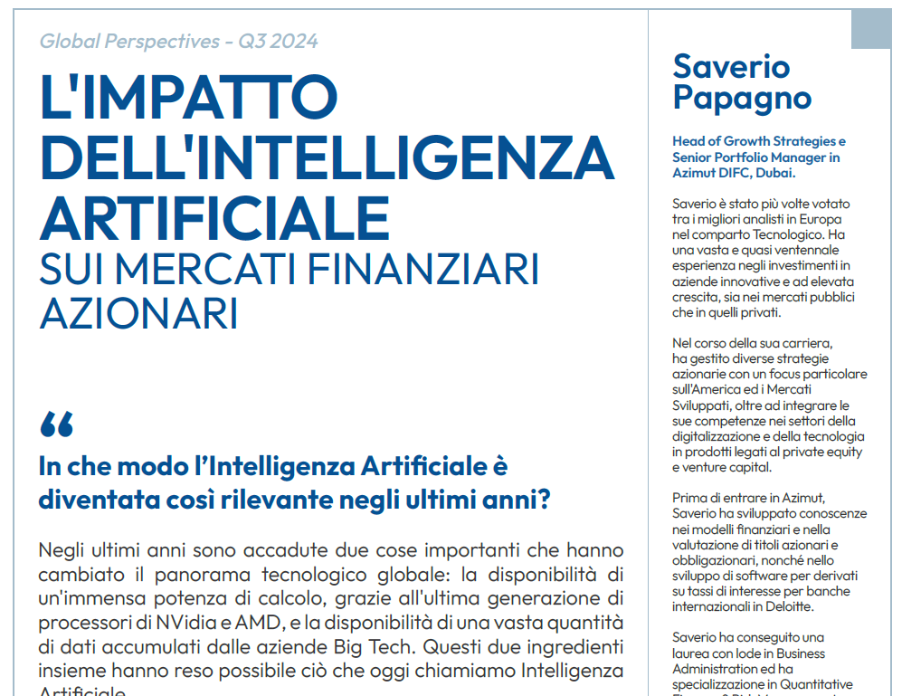 A page from a book titled l ' impatto dell ' intelligenza artificiale sui mercati finanziari