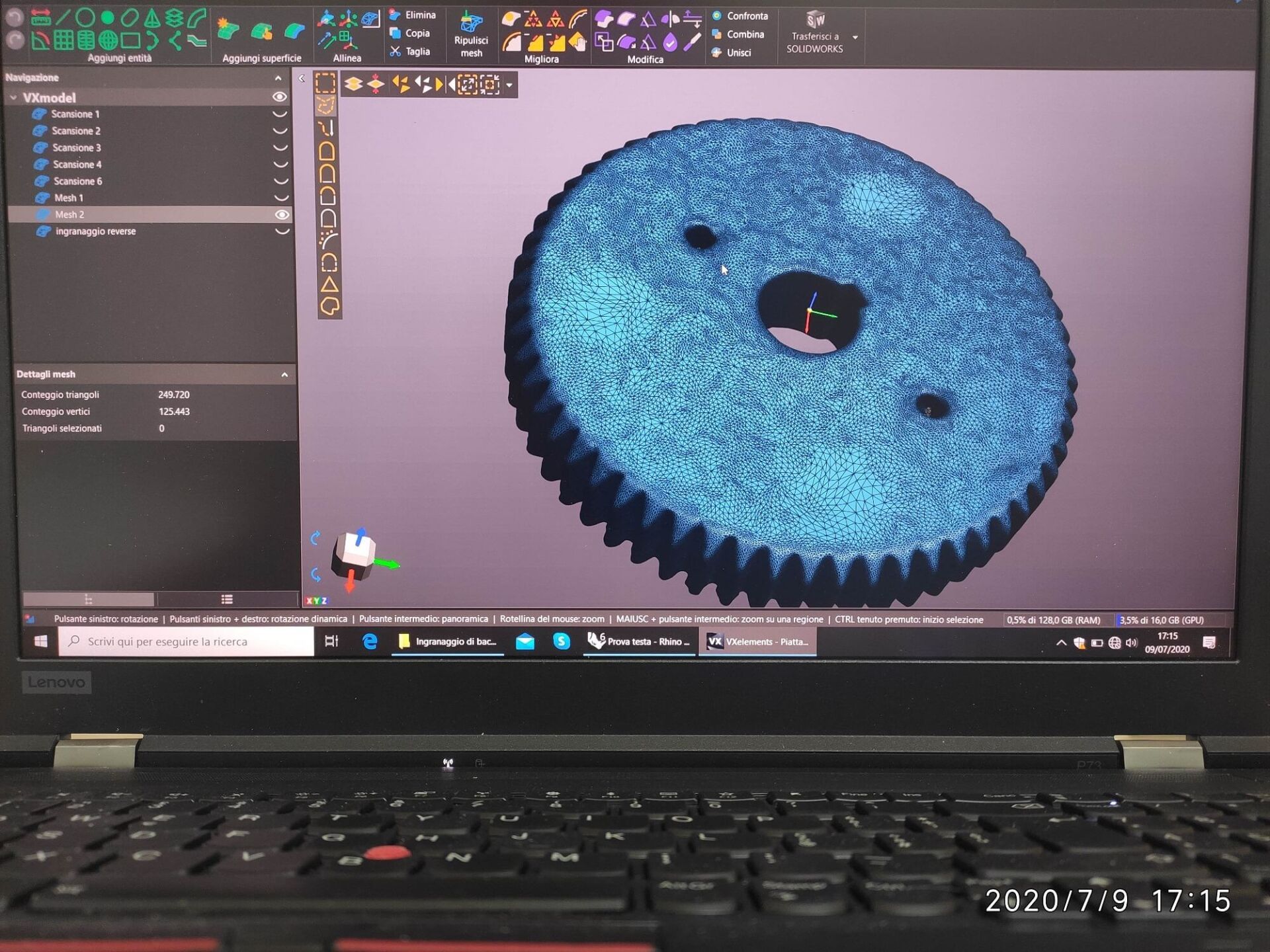 prototipazione di una cinghia di distribuzione