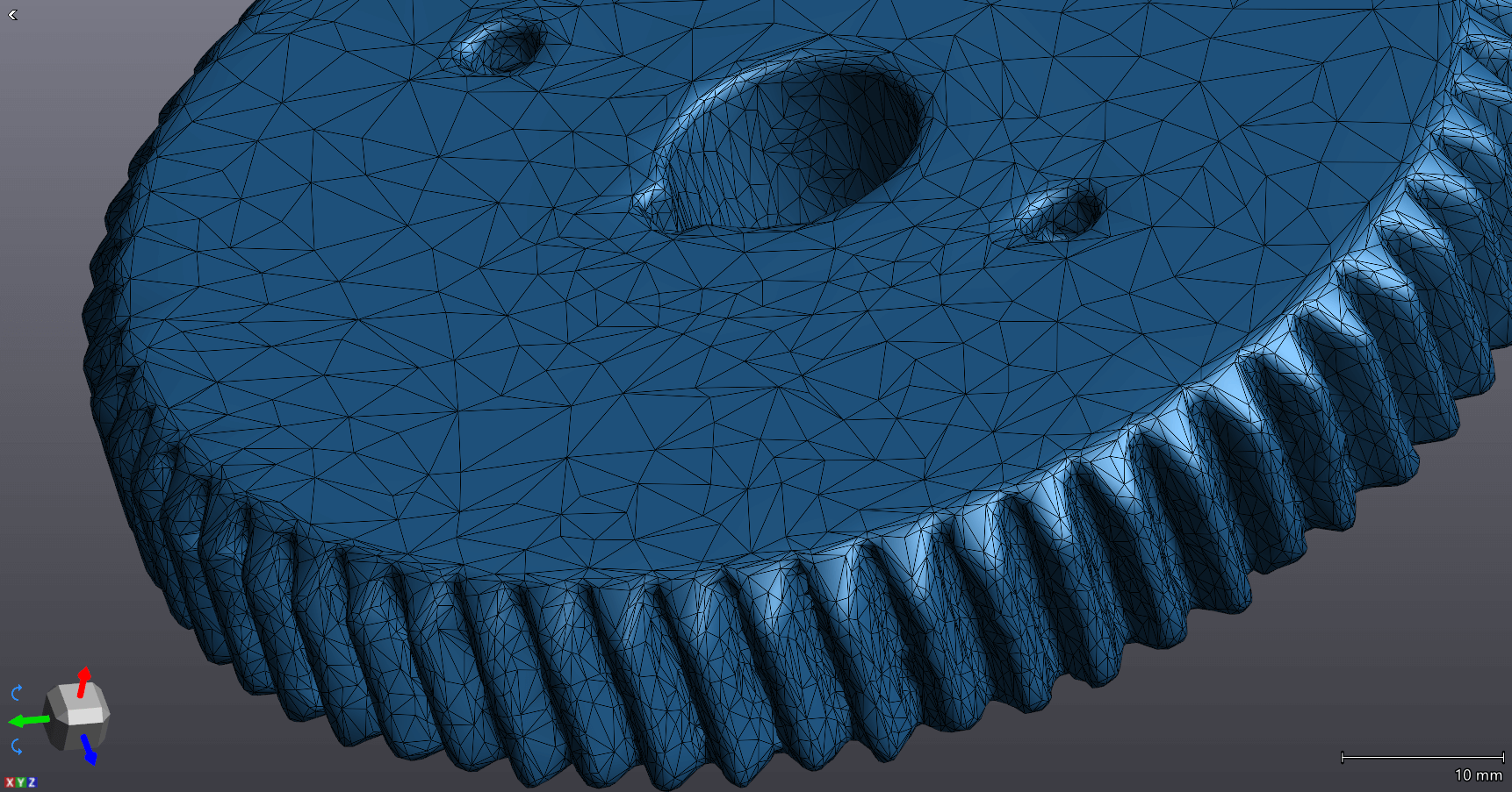 lato dentellato di una cinghia di distribuzione