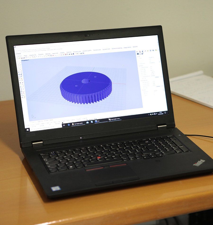 scansione 3D di un oggetto circolare