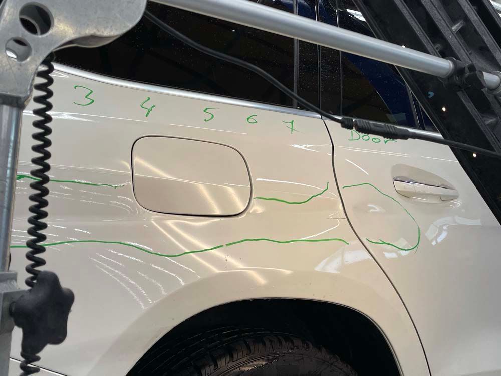 A close up of a car with numbers on it