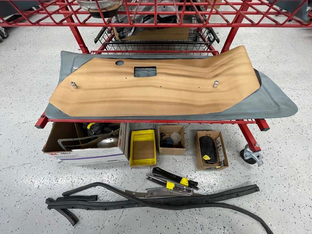 A piece of wood is sitting on top of a table