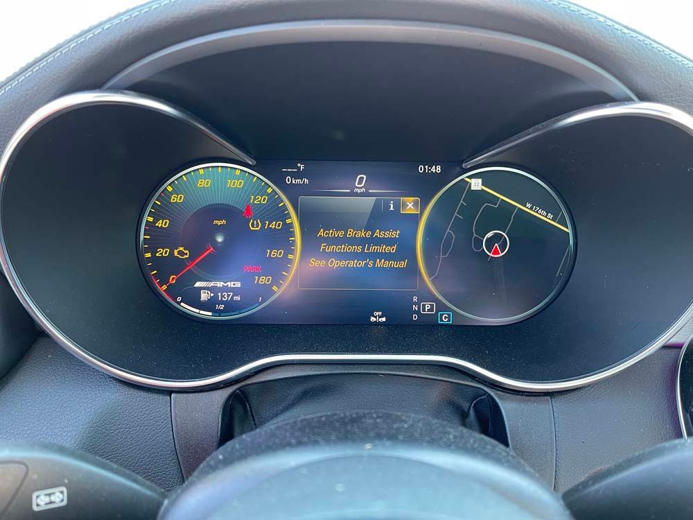 A close up of the dashboard of a car