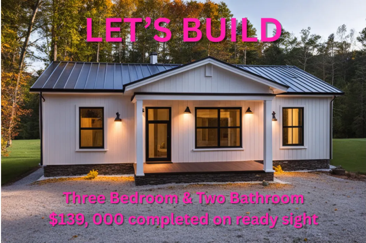 let's build - three bedroom and two bathroom 