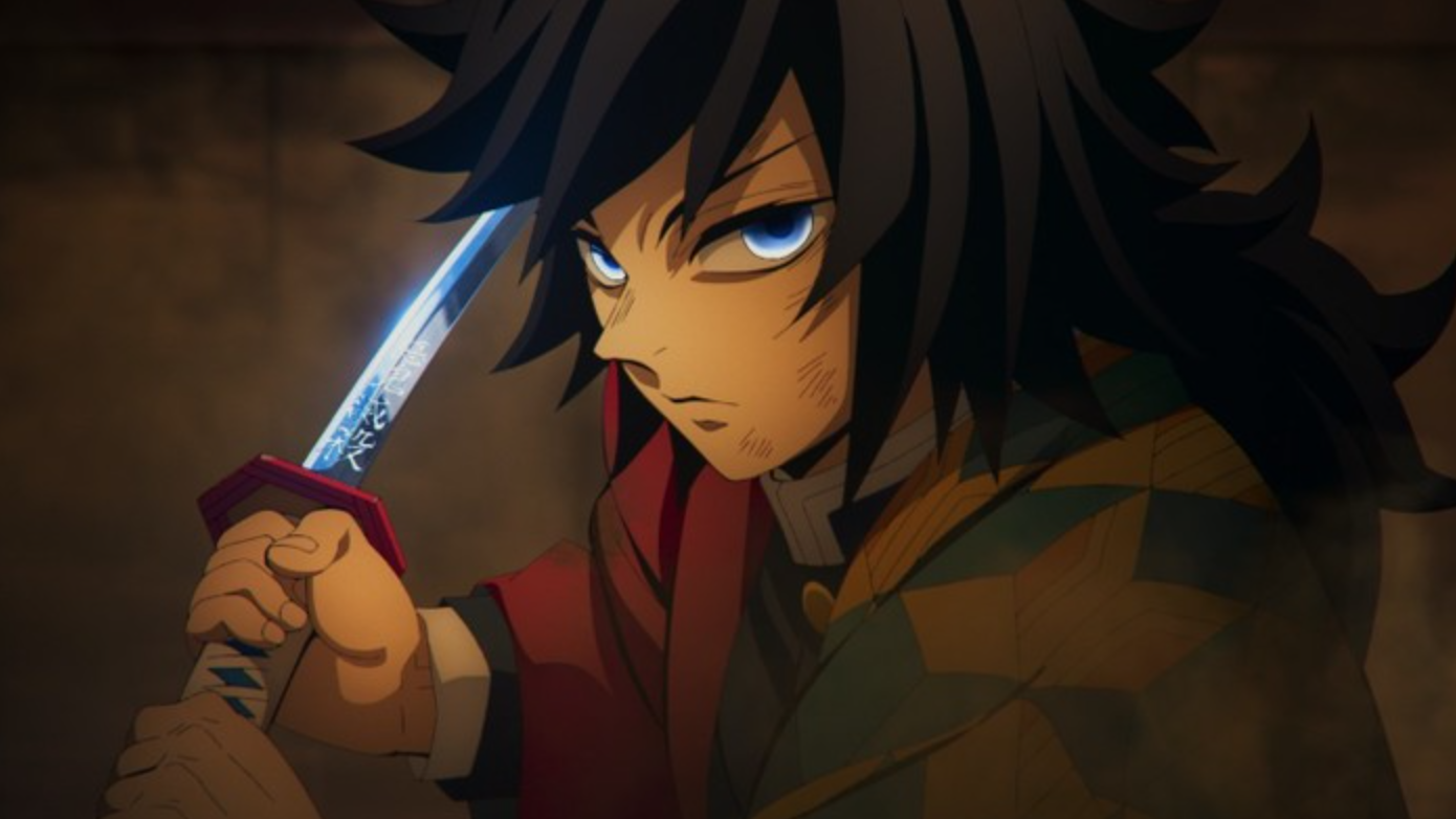 Giyu Tomioka, the Water Hashira from Demon Slayer: Infinity Castle, stands battle-ready.