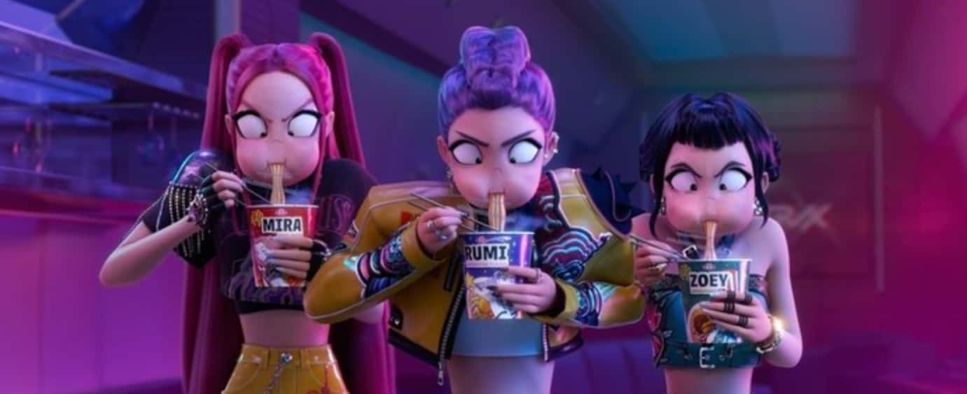 Ant-Man in his suit stands over fallen men in a metallic room, illuminated by geometric lights.