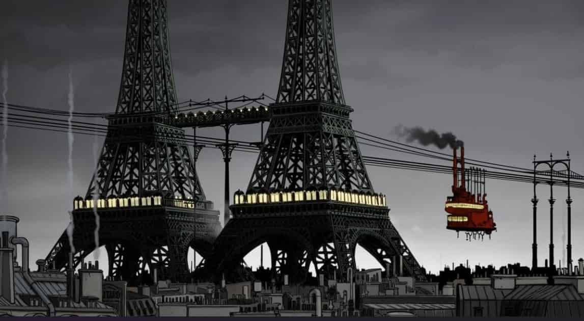 Steampunk-style Eiffel Towers