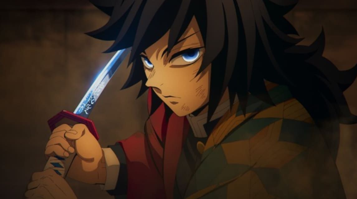 Giyu Tomioka, the Water Hashira from Demon Slayer: Infinity Castle, stands battle-ready.
